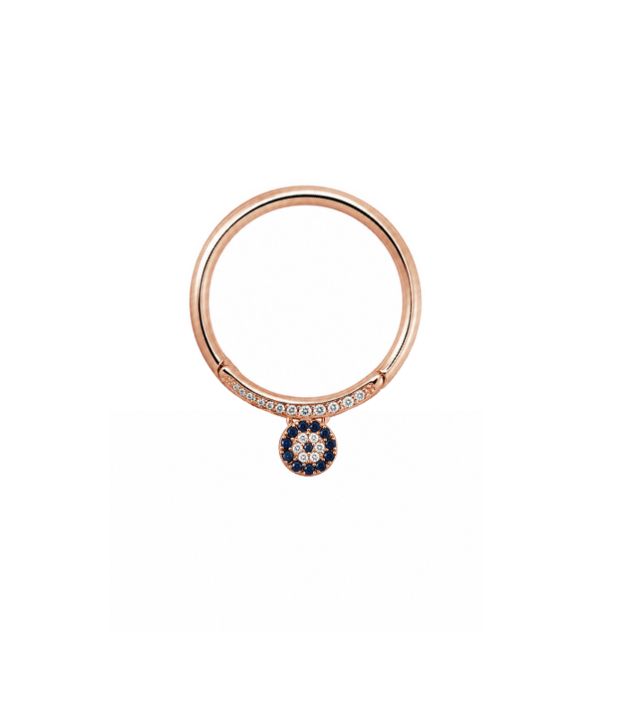 Rose Gold Evil Eye Diamond Ring (1.80g)