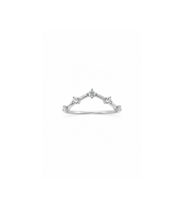 Crown CZ Silver Minimalist Ring (1.75g )