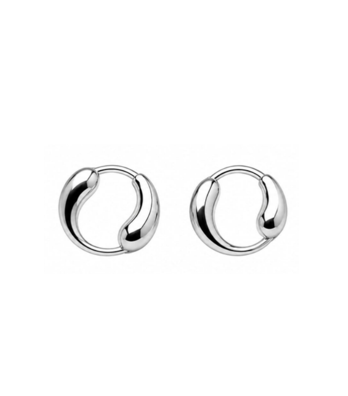 Classic Polished Silver Hoop Earrings