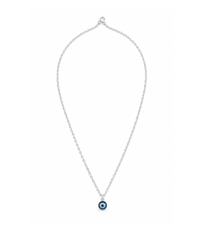 9.90g Silver Evil Eye Pendant Chain Necklace for Men ( 9.90g )