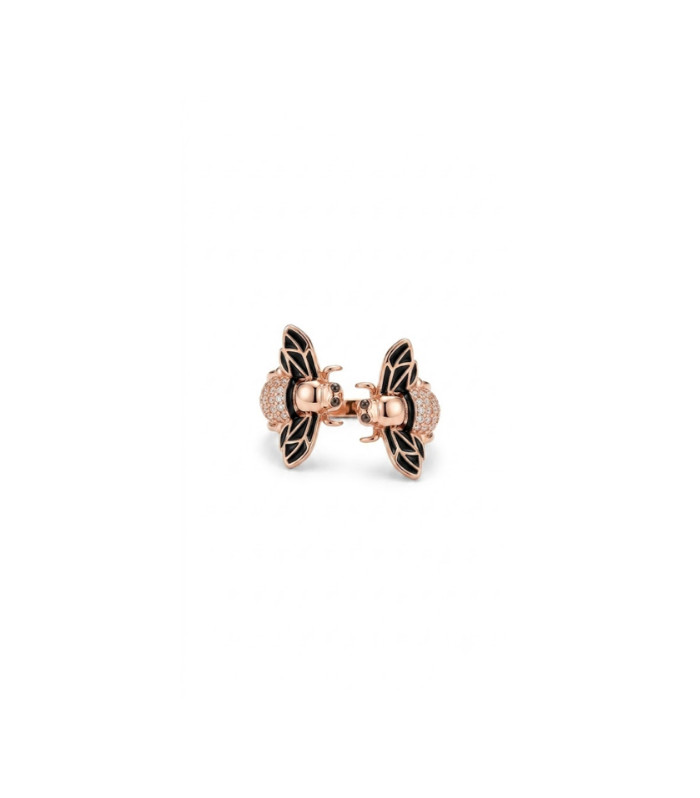 Circular Halo Link Silver Statement Ring with Baguette CZ Stones (5.17g)