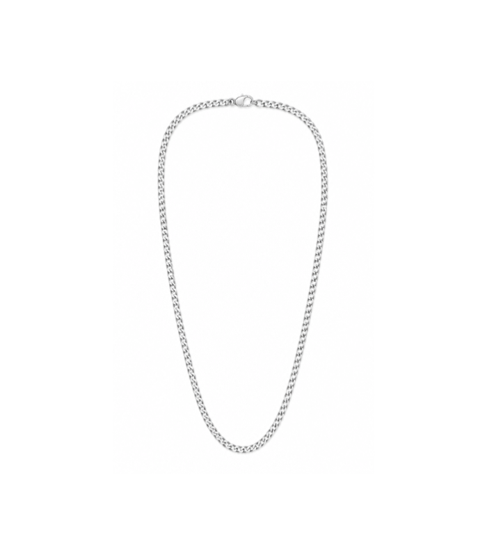 Silver Cuban Link Chain Necklace for Men ( 11.04g )