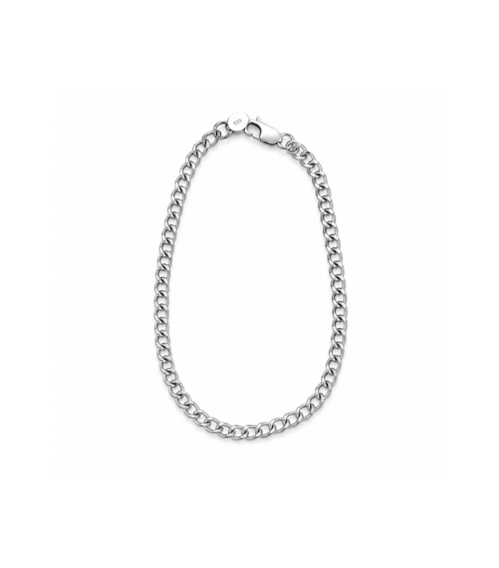 Classic Curb Link Silver Men's Bracelet (7.85g)