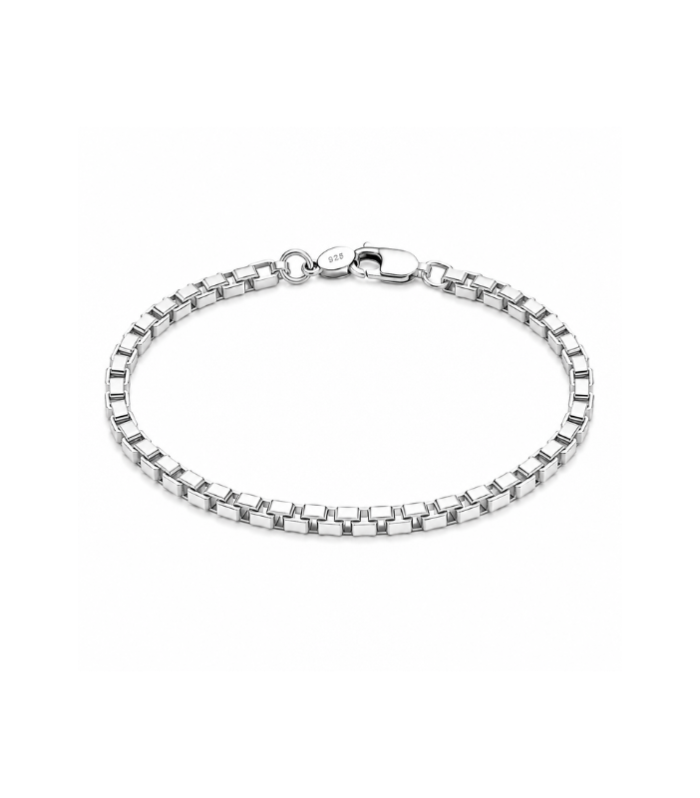 Classic Box Link Silver Men's Bracelet (12.26g)