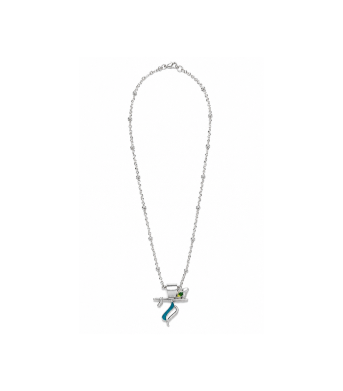 Silver Krishna Flute Pendant Chain Necklace for Men( 10.91g )