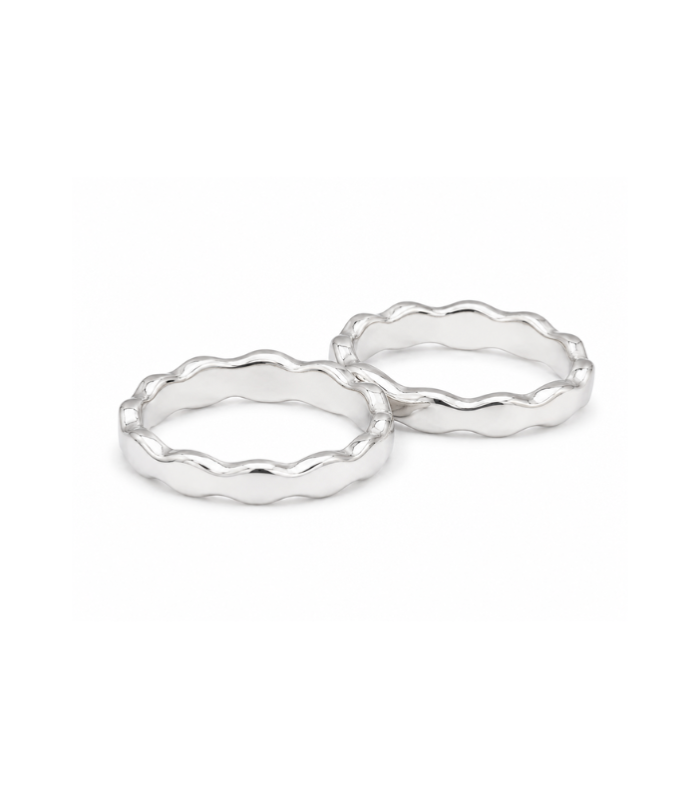 Minimalist Wavy Silver Adjustable Bichiya (Toe Ring Pair)