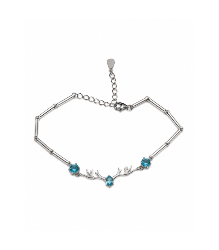 Blue Stone Silver Bracelet (3.23g)